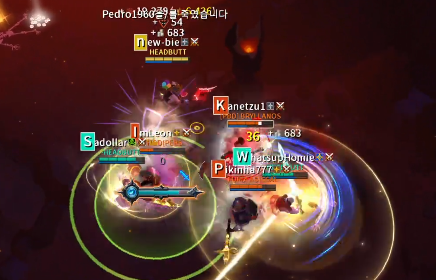 5v5 헬게이트 치열한 교전 및 한타 장면