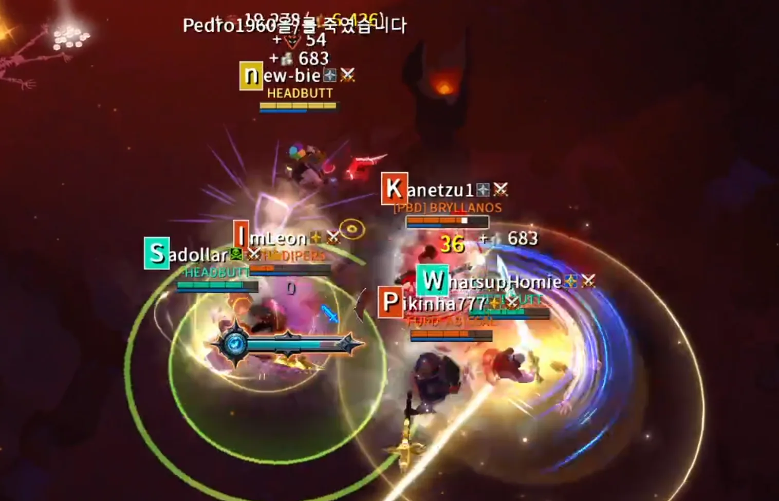 5v5 헬게이트 치열한 교전 및 한타 장면